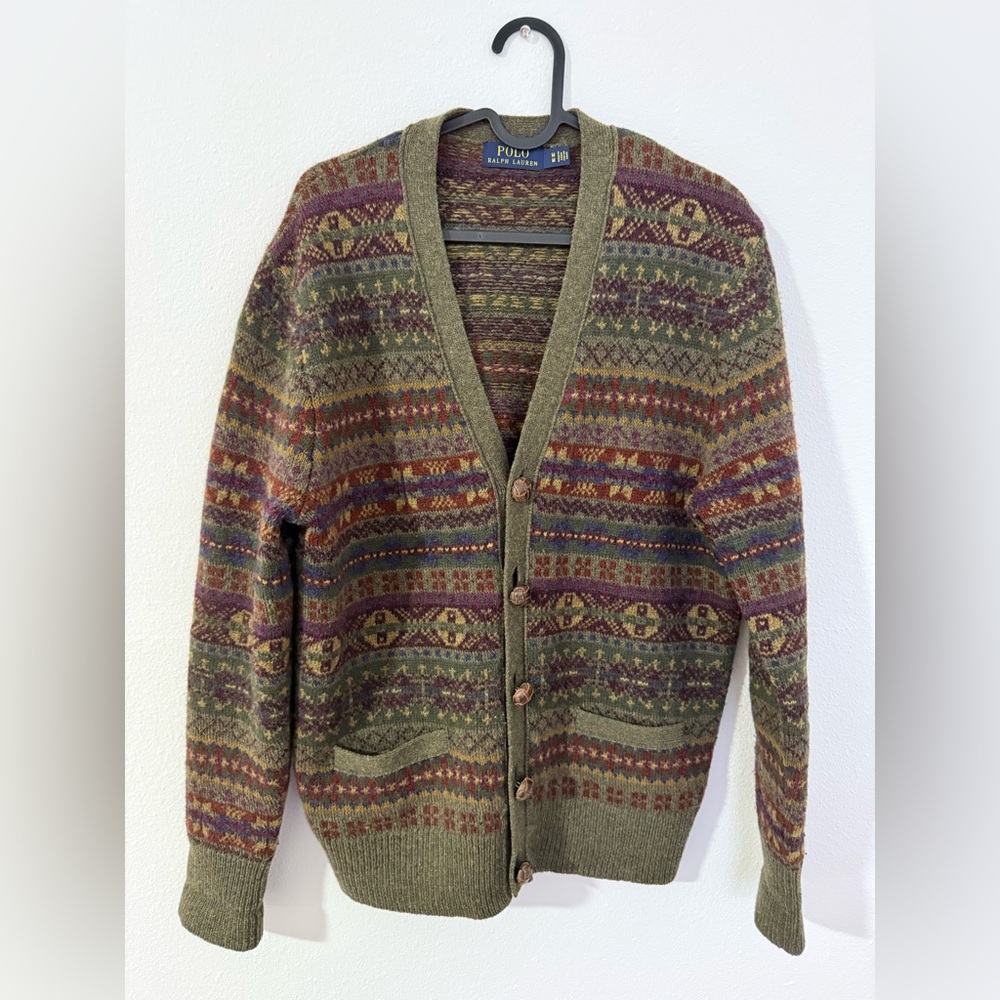 Ralph Lauren buttoned Fair Isle cardigan - Picture 2 of 7